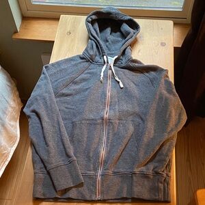 Boden 100% Cotton Gray Zip-up Hoodie, Classic Basic, Women’s M